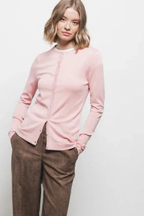 Cardigan in maglia rasata con bottoni