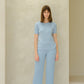 T-shirt in maglia di cotone premium a girocollo