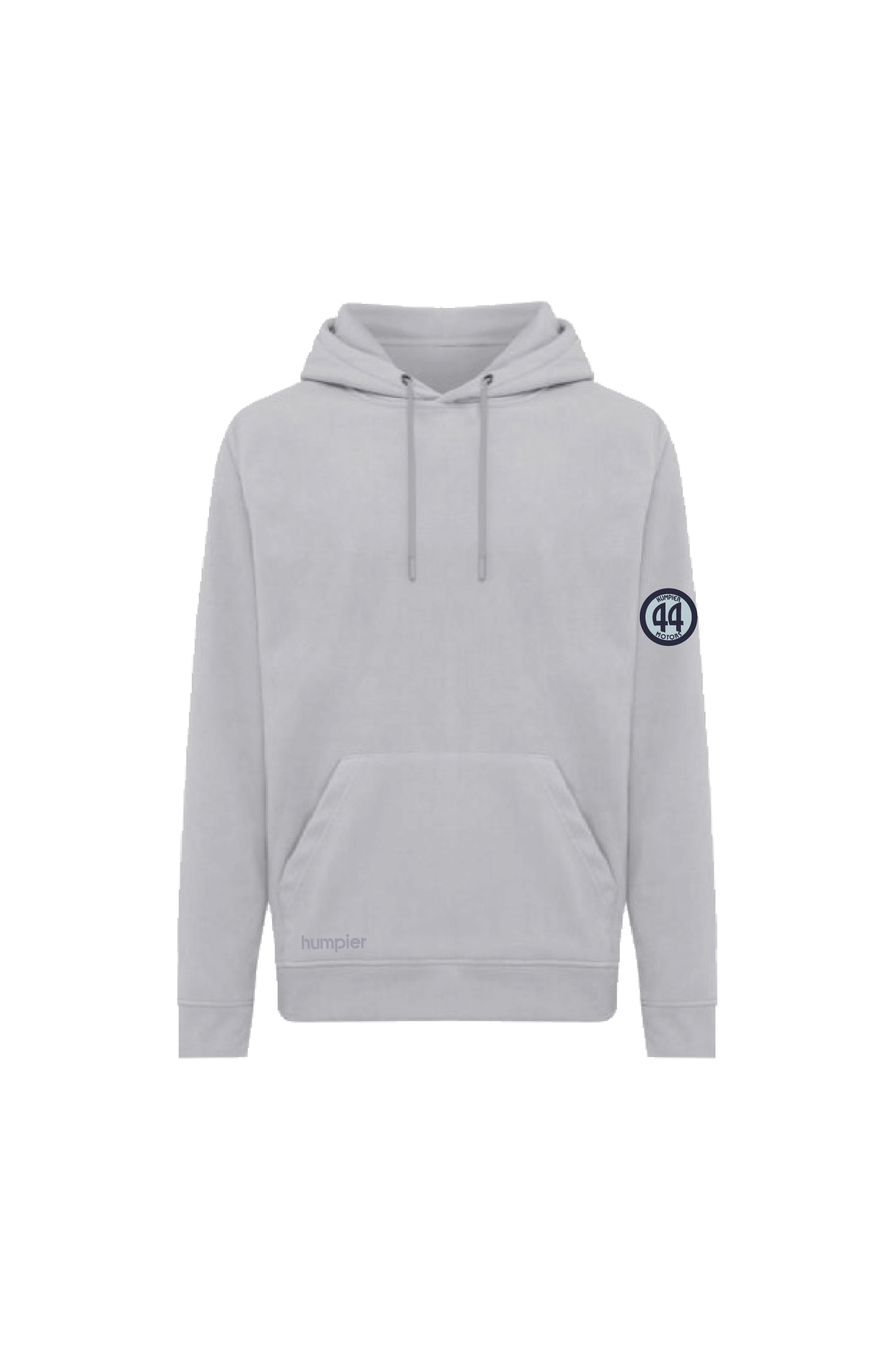 Felpa con cappuccio grigio tempesta in cotone organico