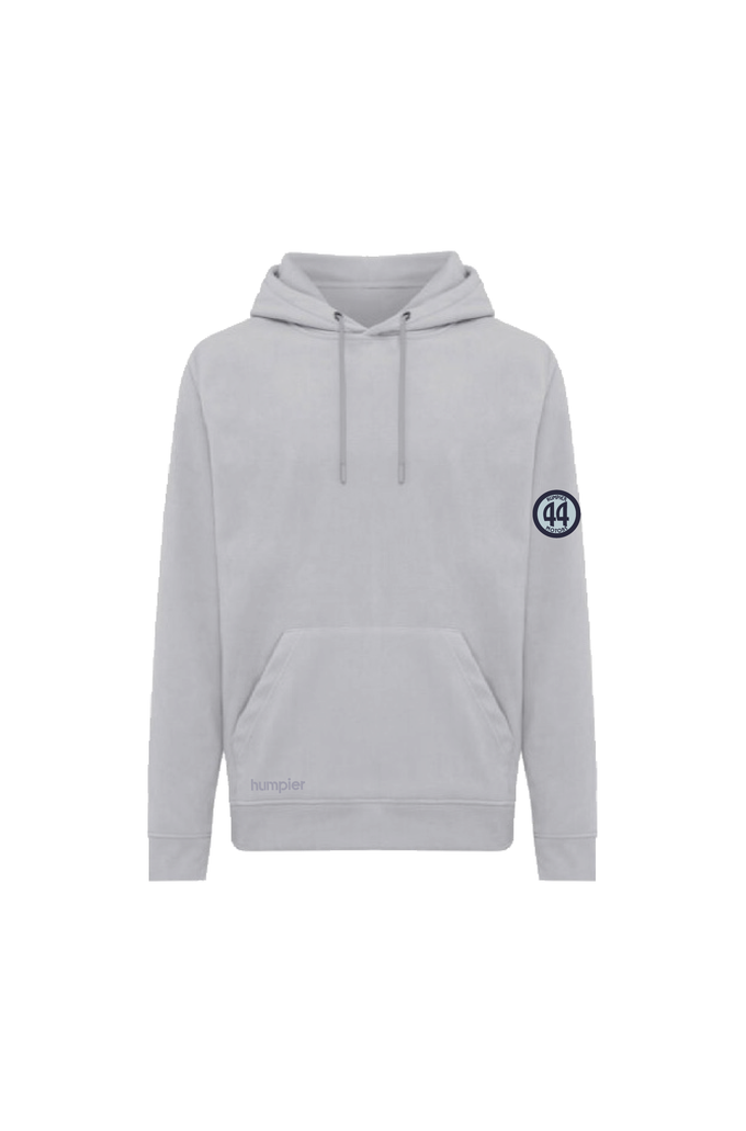 Felpa con cappuccio grigio tempesta in cotone organico