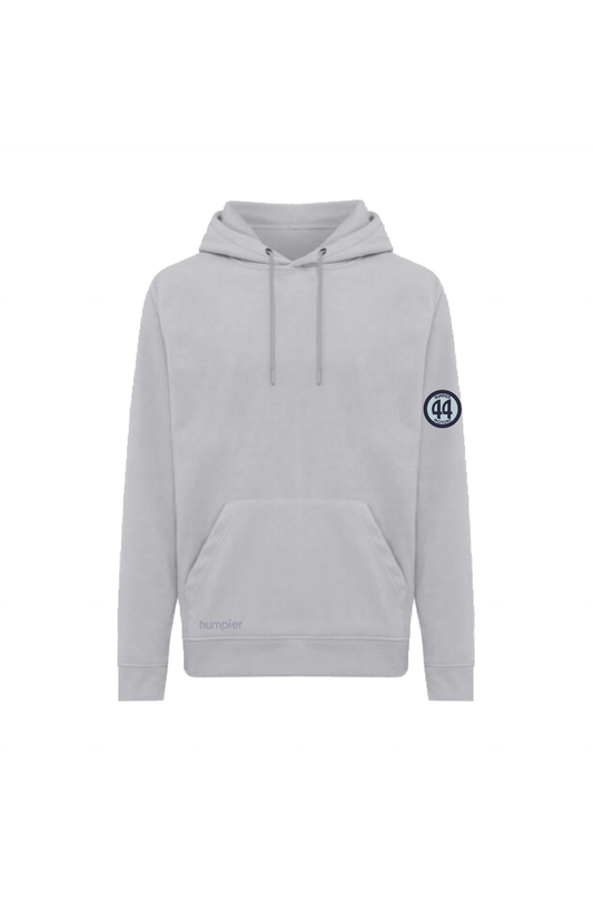 Felpa con cappuccio grigio tempesta in cotone organico