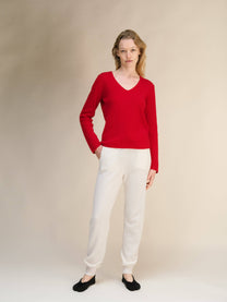 Pantaloni yoga in misto cashmere 3D knit