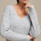 Maglione in maglia con scollo a V
