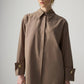 Camicia in popeline con polsini ampi
