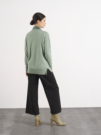 Maglione in maglia con scollo a V