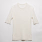 T-shirt in cotone fine con micro pointelle
