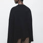 Cardigan a coste in maglia con bottoni