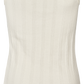 Top a costine in cotone biologico Alberte GOTS bianco sporco