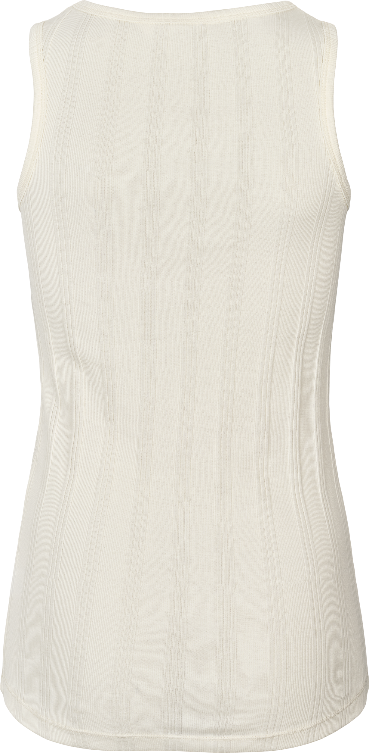 Top a costine in cotone biologico Alberte GOTS bianco sporco