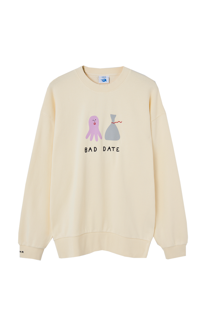 Felpa in cotone biologico Bad Date