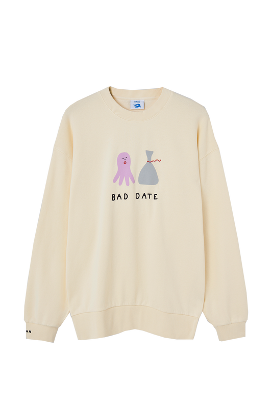 Felpa in cotone biologico Bad Date