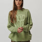 Maglione in cotone biologico con stampa tulipano