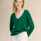 Maglia scollo a V in misto cashmere 3D Knit