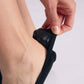 Calzini fantasmini unisex neri in cotone biologico antiscivolo