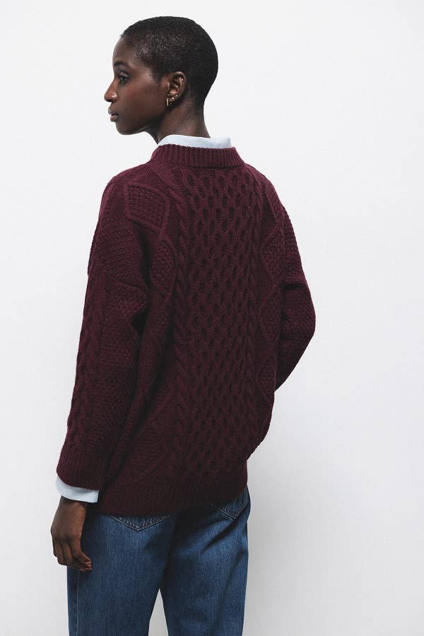 Maglione a maglia strutturata girocollo