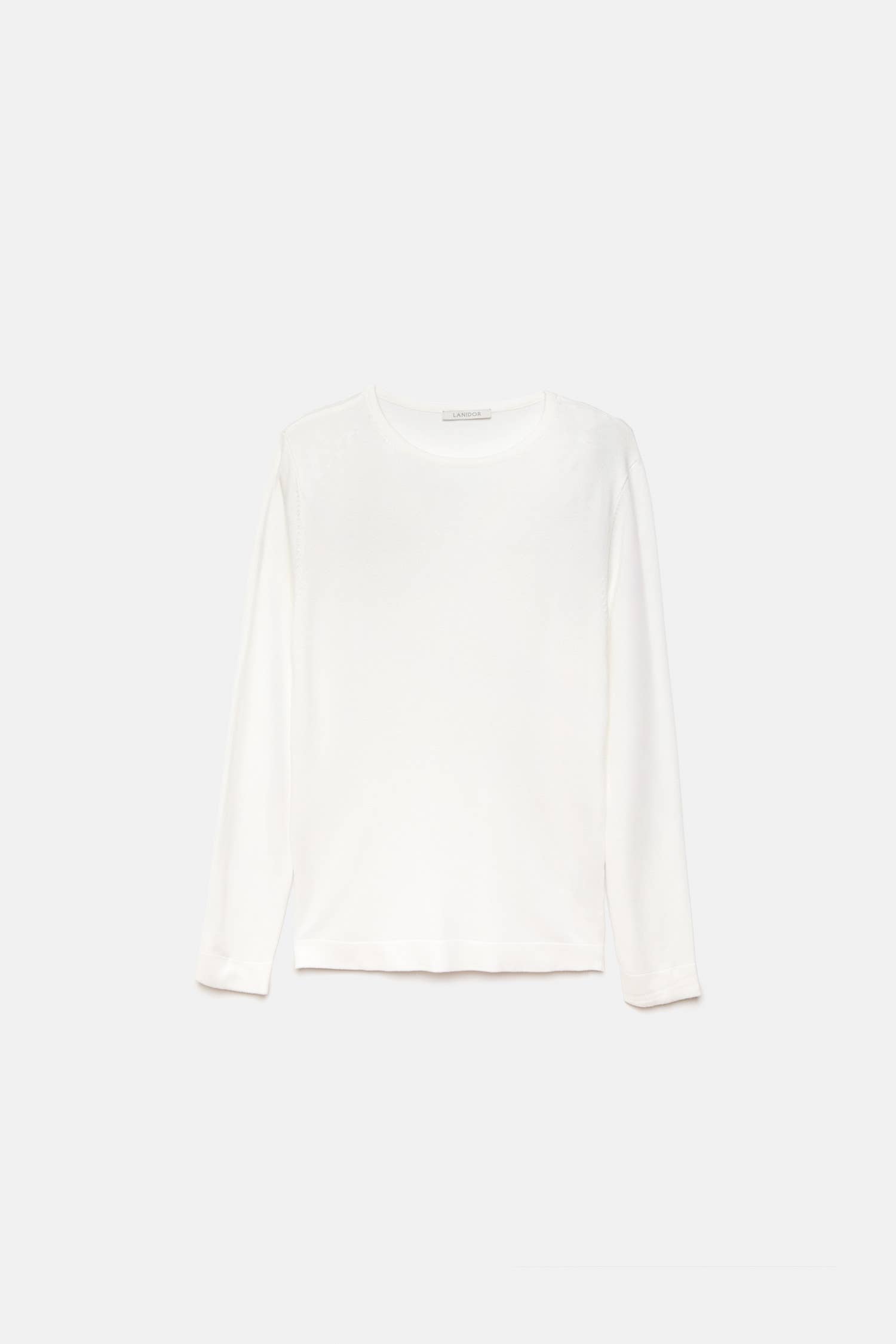 Maglione in maglia rasata con girocollo