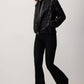 Pantaloni flare in denim elasticizzato nero