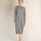 Abito midi in misto cashmere knit senza cuciture
