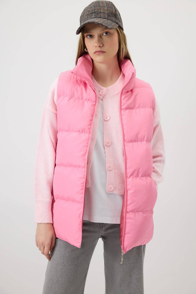 Gilet trapuntato con zip