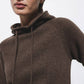 Maglione in lana con cappuccio e coulisse