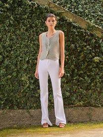 Gilet jacquard con bottoni