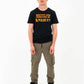 T-shirt nera con stampa tipografica “Anxiety”