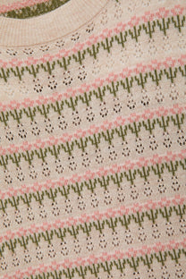 Maglione jacquard a righe