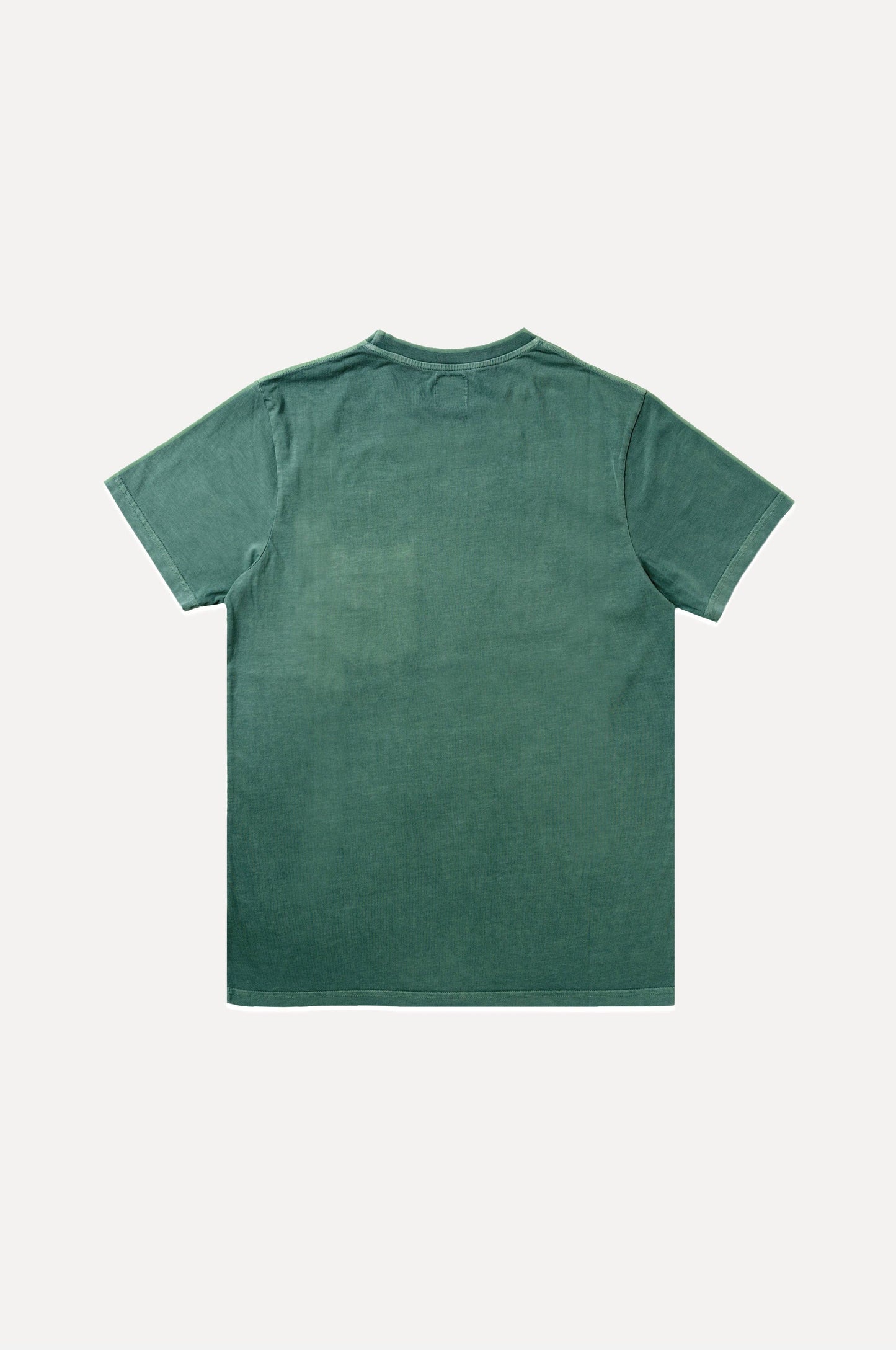 T-shirt tinta a pigmento verde con taschino