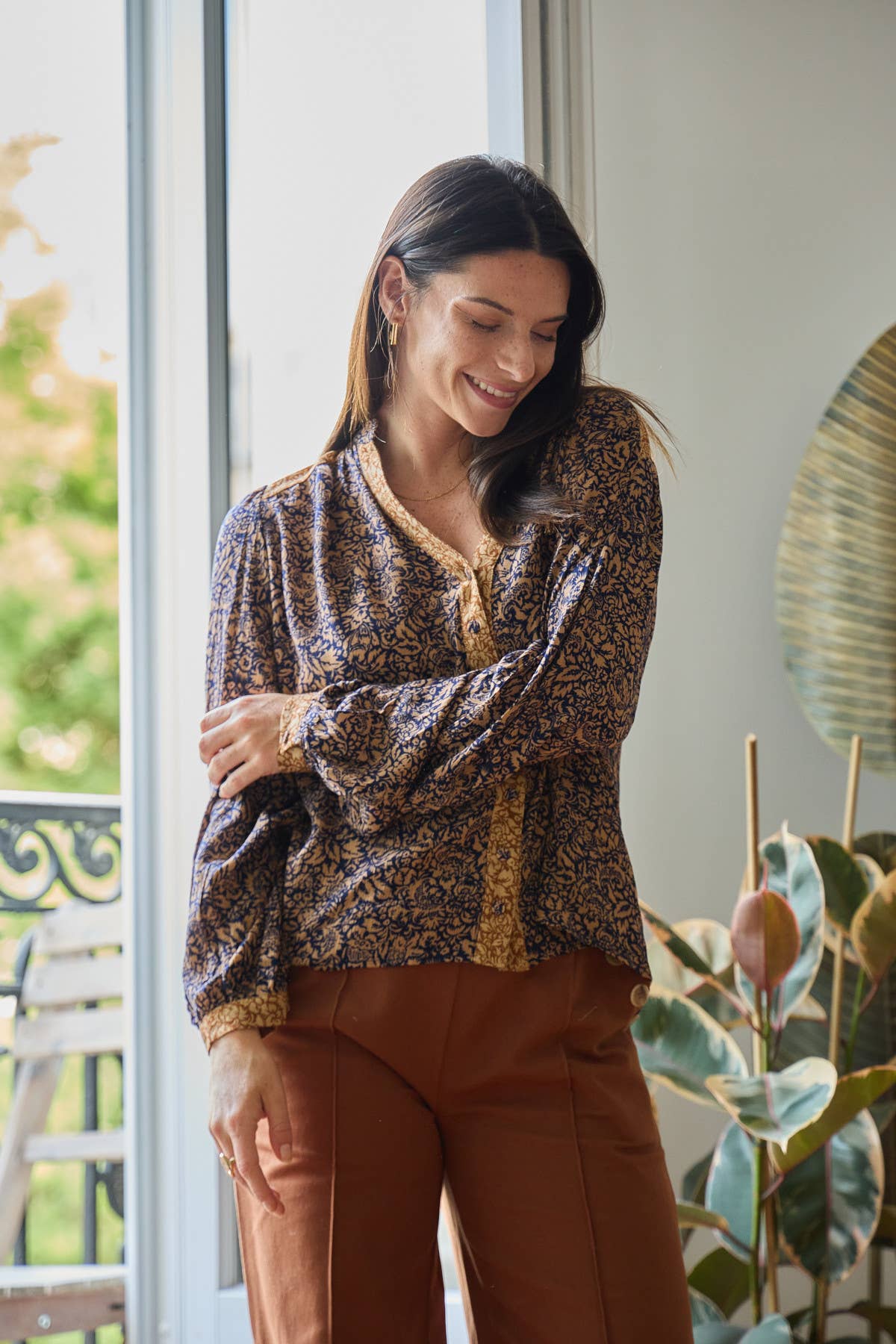 Blusa Taloula in viscosa stampata
