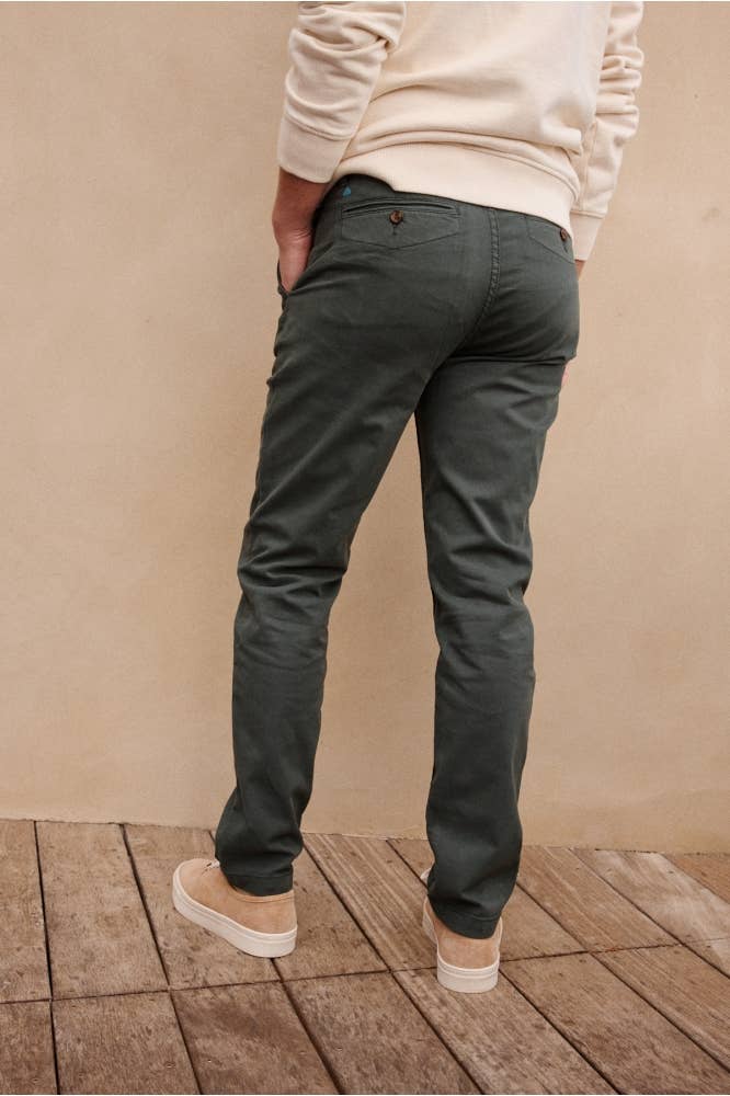Pantaloni chino slim Joe verde abete