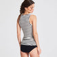 Top smanicato a righe stile marinaro Alberte