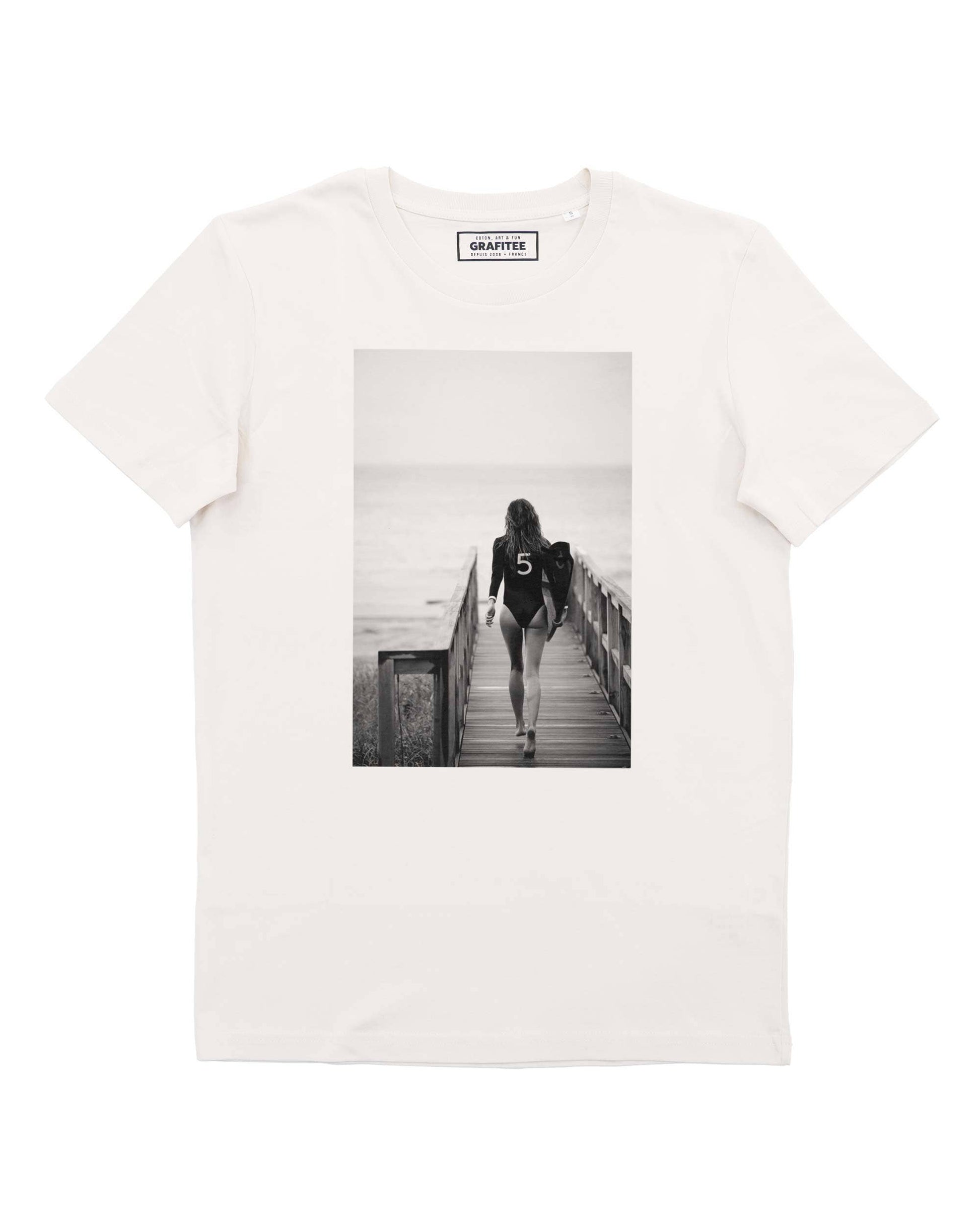 T-shirt unisex in cotone biologico con stampa surf