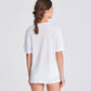 T-shirt Nynne in lino bianca
