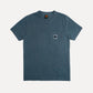 T-shirt in garza tinta a pigmento verde olmo con taschino