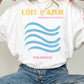 T-shirt oversize grafica Côte d’Azur