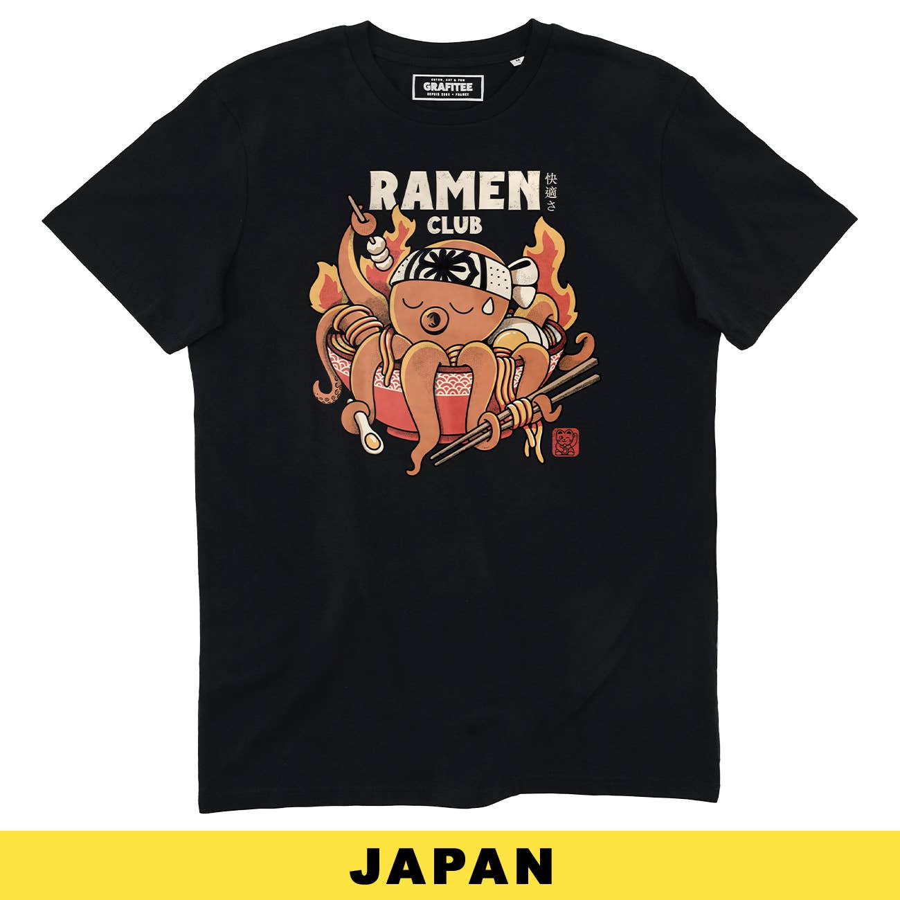T-shirt Ramen Club con stampa grafica