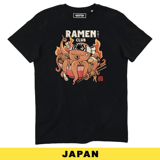 T-shirt Ramen Club con stampa grafica