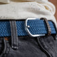 Cintura elastica intrecciata blu Air Force