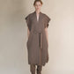 Cardigan mantella senza maniche in misto cashmere