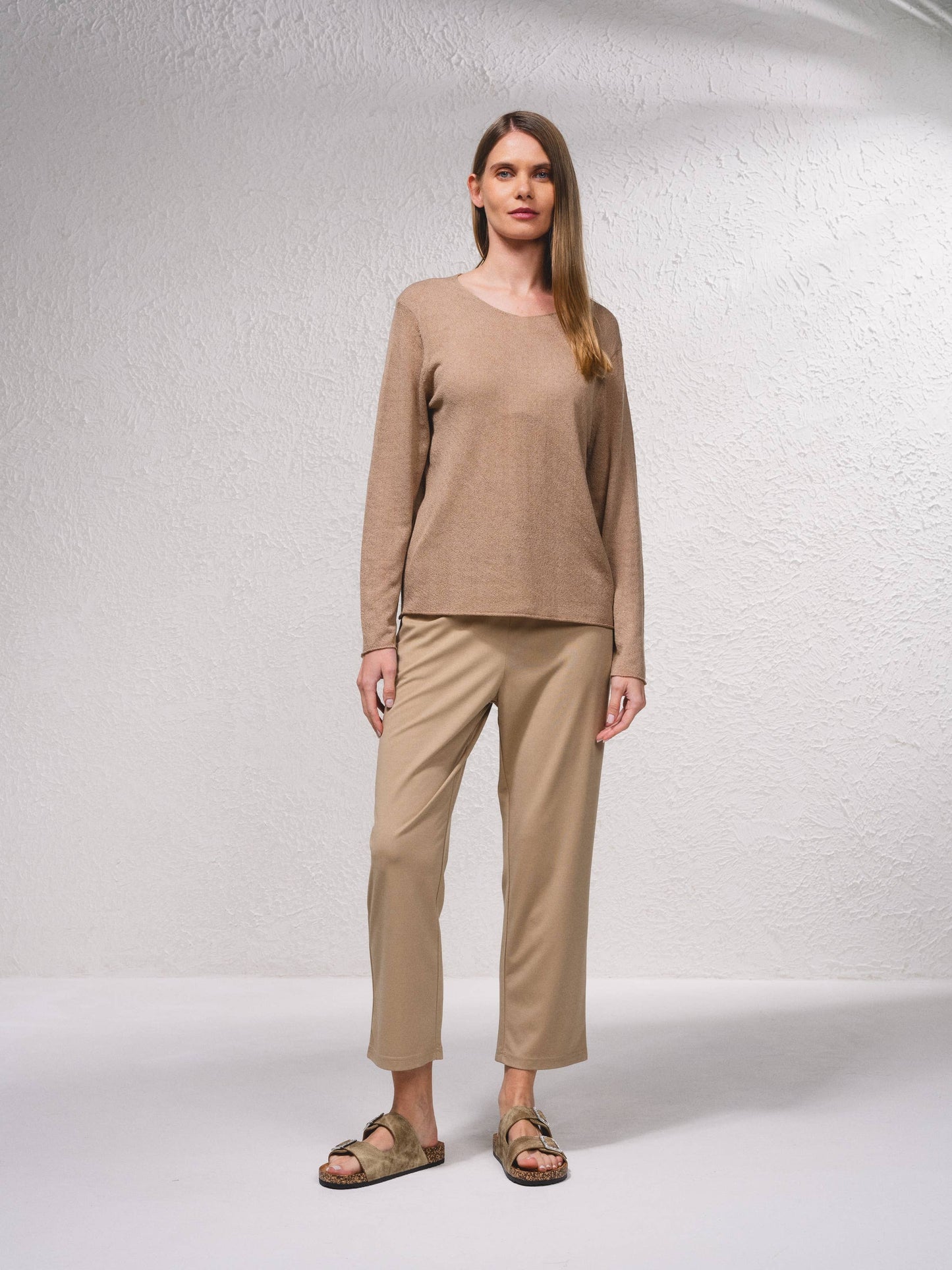 Maglione basic in maglia fine girocollo