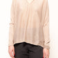 Maxi maglione glitterato con scollo a V