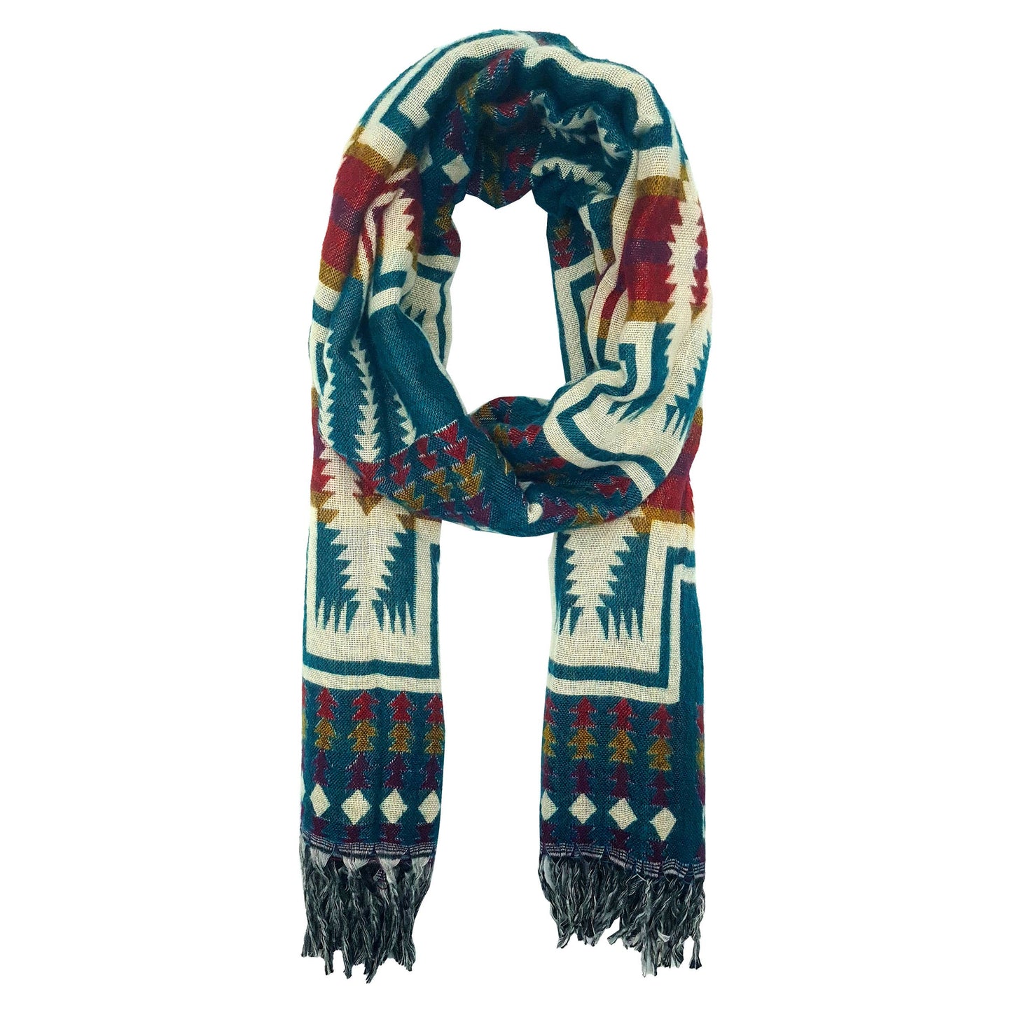 Maxi sciarpa invernale morbida e calda con frange