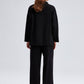 Set tunica e pantaloni in maglia con colletto