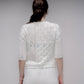 Maglia traforata in cotone con motivo floreale