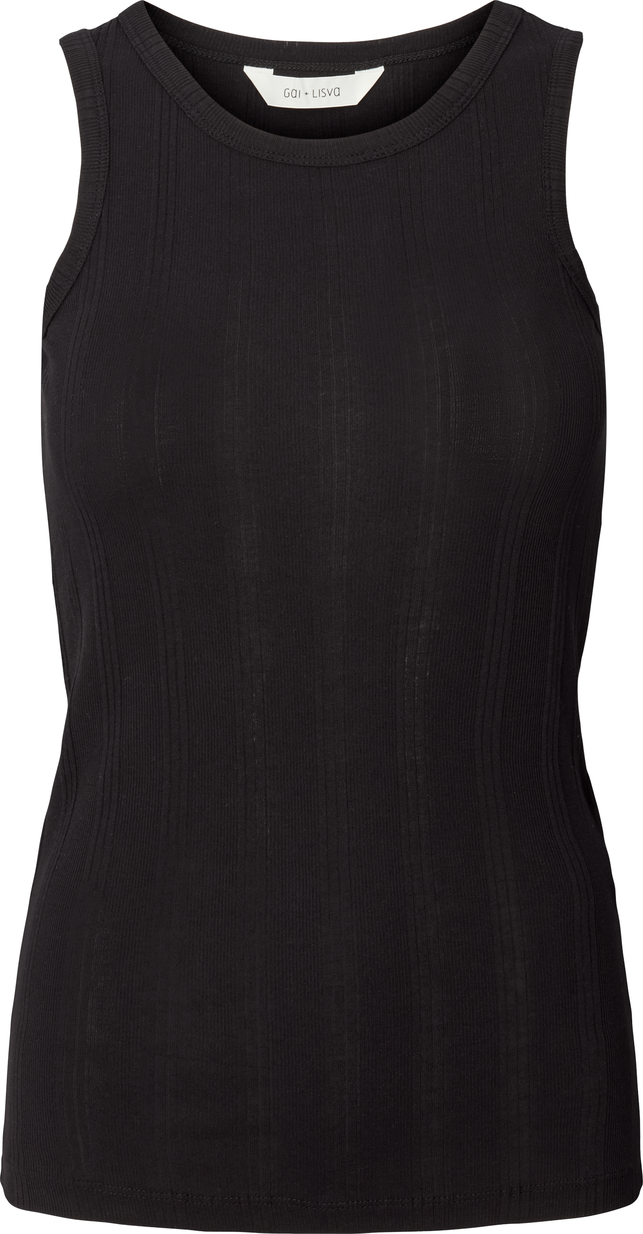 Top a costine in cotone biologico Alberte nero