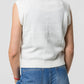 Gilet in maglia a trecce con scollo a V