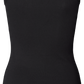 Top a costine Alberte in cotone biologico nero