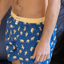 Boxer in cotone organico con stampa elefanti
