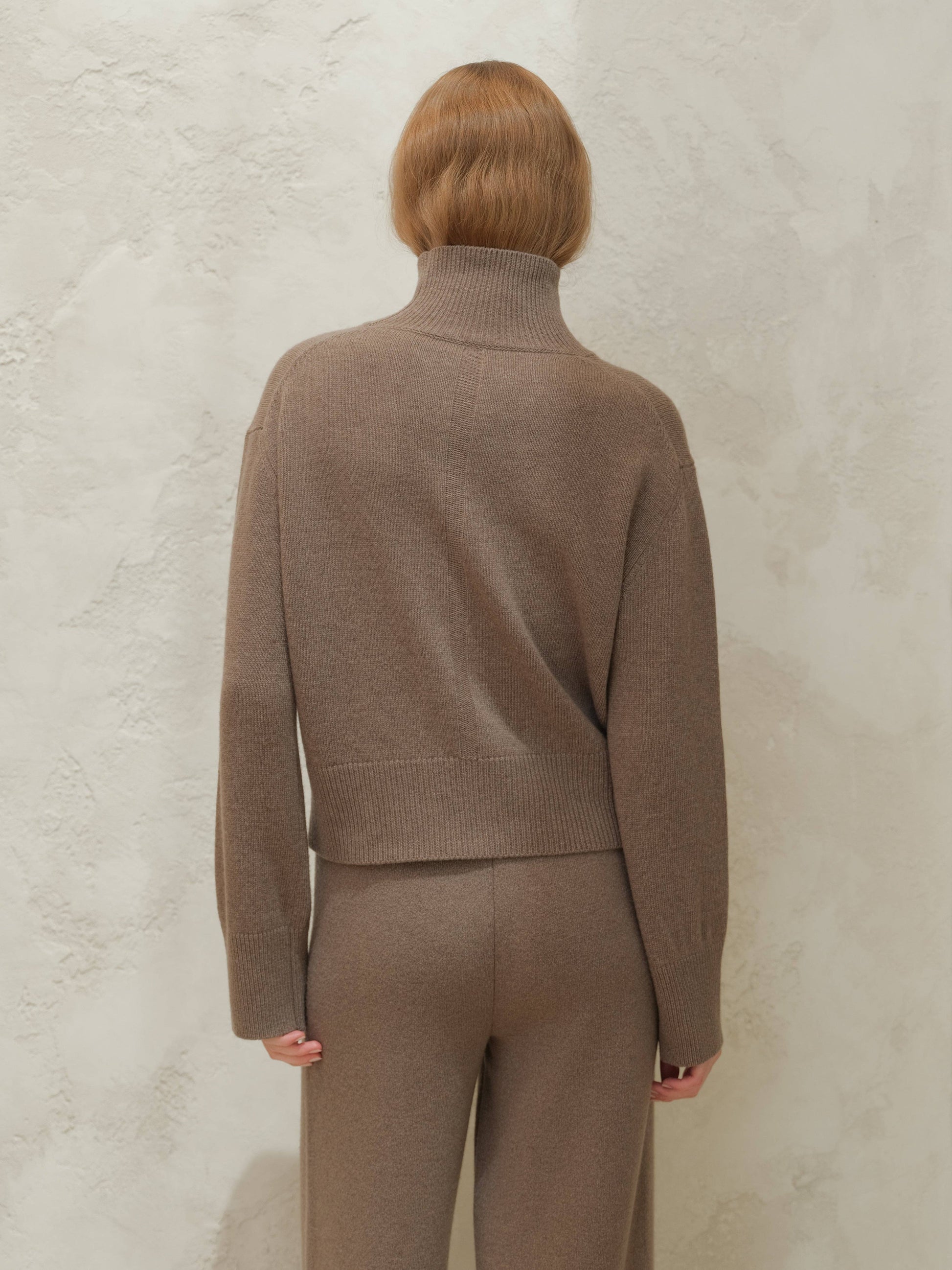 Maglione dolcevita in misto cashmere