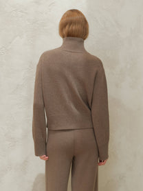 Maglione dolcevita in misto cashmere